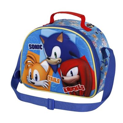 Sega-Sonic Trio-Torba na Lunch 3D, Niebieska, 25,5 x 20 cm