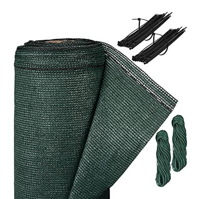 relaxdays Brise-Vue, 2 x 20 m, pour Jardin, Balcon et terrasse, résistant aux UV et intempéries, Tissu HDPE, Vert foncé