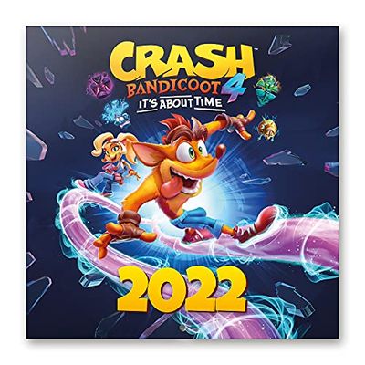 Grupo Erik: Official Crash Bandicoot 2022 Wall Calendar, 2022 Calendar, 12' x 12' Square Wall Calendar 2022 (Free Poster Included), Family Calendar 2022, Gamer Calendar 2022, Kids Calendar