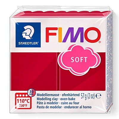 Fimo 8020 - Pasta de modelar, cor vermelho-cereja, 56 g