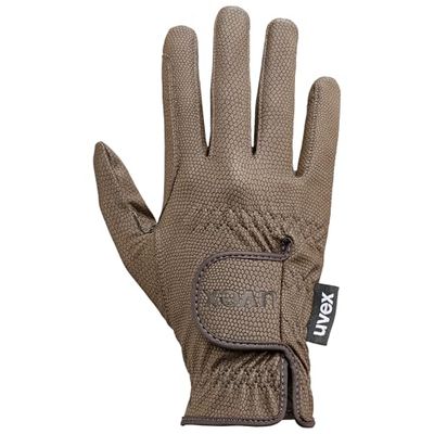 uvex sportstyle, guante de equitación elástico unisex, excelente agarre y resistente al desgaste, compatible con pantalla táctil, brown, 8.5