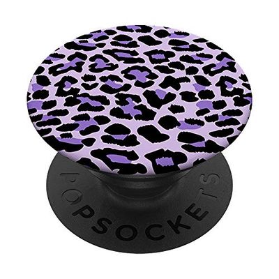 PopSockets Ghepardo Motivo Animale, Stampa Leopardo Viola Moda di Lusso PopGrip: Impugnatura per Telefoni Cellulari e Tablet Intercambiabile