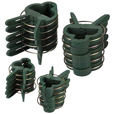mumbi - 40 Clip per Piante in 2 Misure, Colore: Verde