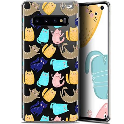 Caseink fodral för Samsung Galaxy S10 (6.1) gel HD [ ny kollektion - mjuk - stötskyddad - tryckt i Frankrike] Cat Dance