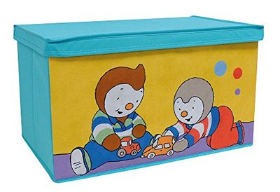 Fun House 712443 T'CHOUPI Coffre à jouets pliable banc de rangement 55,5 x 34,5 x 34 cm pour enfant