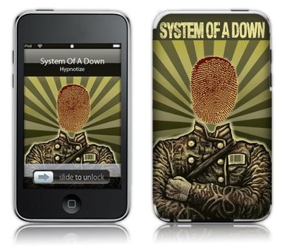 MusicSkins System of a Down - Thumbprint Soldaat voor Apple iPod touch (2e/3e Generatie)