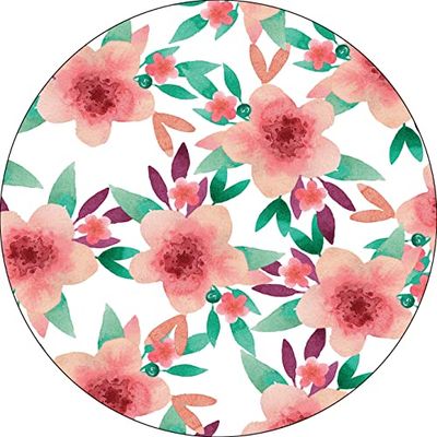 Bonateks, Round Digital Printed Mouse Pad, Non-Slip Base, for Office and Home, Diameter:22cm