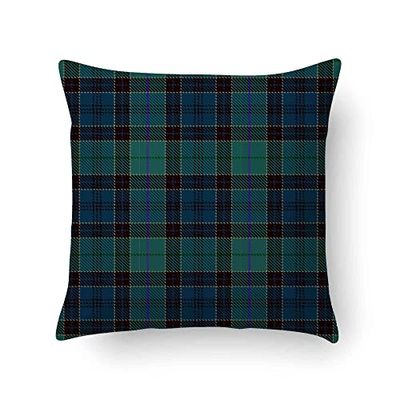 Doge Milano Coussin avec impression numérique, 100% Made in Italy, Coussin de canapé décoratif, amovible et lavable, Tartan - Modèle Libertad, 40x40x5 cm