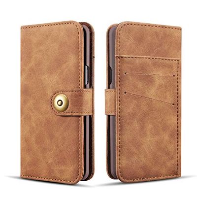 Carcasa de telefono Textura de Cuero de Vaca Absorción magnética Funda de Cuero con Tapa Horizontal Desmontable for Galaxy S9 Plus, con Soporte y Ranuras for Tarjetas y Billetera (Negro)