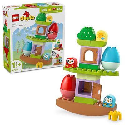 LEGO Duplo Mi Primer Árbol Equilibra y Apila - Juguete Educativos para Niñas y Niños de 1+ Años - Juego de Construcción para la Motricidad Fina con 2 Figuras de Pájaros 10440
