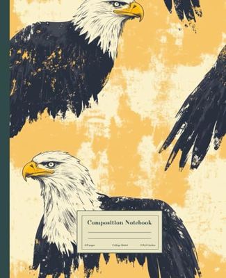 Composition Notebook College Ruled: Vintage Eagle Illustration Journal | Cute Aesthetic For School, College, Office, Work