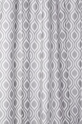 Croydex medallón Textil Cortina de Ducha con la higiene 'n' Clean, Color Gris