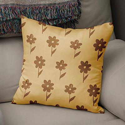 BonaMaison Fundas para Cojínes, Tonos Marrones Funda de Almohada Silla Oficina Cama Decorativa Moderna Decoración del Hogar Habitación, 43x43 Cm - Diseñado y Fabricado en Turquía