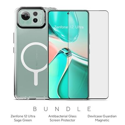 ASUS Zenfone 12 Ultra, EU Officieel, Sage Green, 16GB RAM 512GB Opslag, Snapdragon 8 Gen Elite, 6,78” AMOLED 144Hz, 50MP Gimbal Camera + Screenprotector + Magnetische hoes