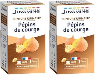 JUVAMINE - Confort Urinaire - Pépins de Courge - 30 Capsules (Lot de 2)