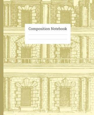 Composition Notebook College Ruled: Yellow Vintage Illustration | 7.5" x 9.25" | 120 Pages | Lined Paper | School, College & Work