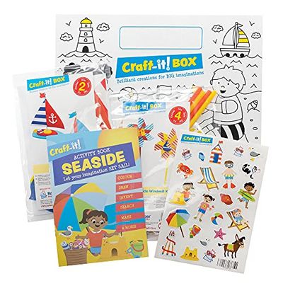 Baker Ross CBS010 Seaside Craft Box - Creative Arts and Crafts Activities for Kids