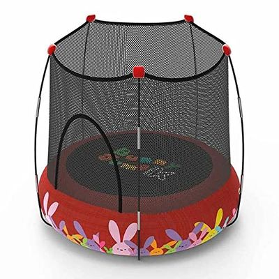 KOHALA- Trampolino con Rete Gonfiabile 120 cm Diametro x 35 cm Altezza-Rosso, Colore, PL0080