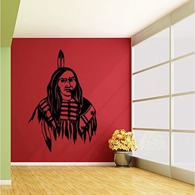 Tatoutex Stickers L'indien - Beige, L 90cm x H 135cm