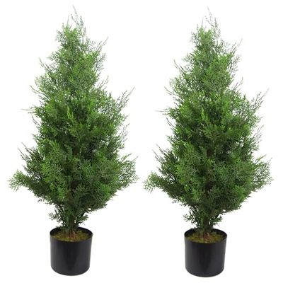Leaf Artificial Topiary Tree Pairs