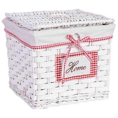 Cesta de mimbre marrón