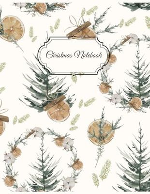 Vintage Christmas Notebook, Perfect Gift: 120-Page College-Ruled Pages, for Writing, for Notes