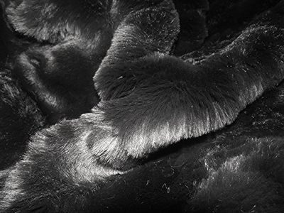 Super Lussuosa Pelliccia Sintetica - Superiore Super Soft Nero - Nero, 1Mtr - 150cm x 100cm