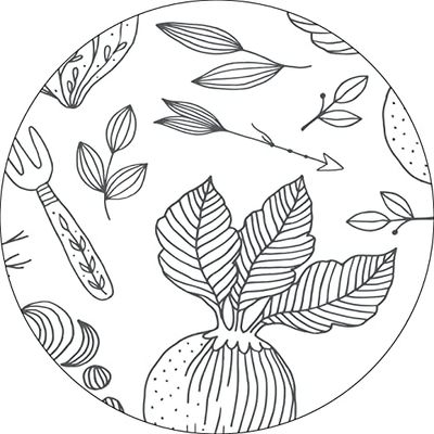 Bonateks, Round Digital Printed Mouse Pad, Non-Slip Base, for Office and Home, Diameter:22cm