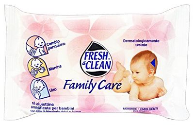Fresh & Clean Set 12 Fresh & Clean Lingettes Baby * 18 pz. Family Care – Ligne enfant