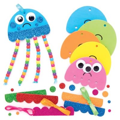 Baker Ross AT937 Kit Perline Medusa, per progetti di artigianato per bambini (confezione da 5), assortiti