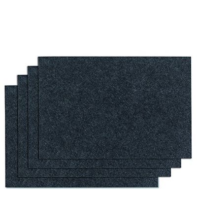kela (4 x 12323 Conjunto de mesa Felia cinzento escuro, 4 peças, feltro, dunkelgrau, 4