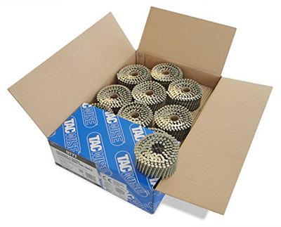 Tacwise 0777 Pregos em bobina plana galvanizados, extra tipo 2,8/50 mm, ponta diamante, haste anelada, inclinada a 16°, enrolada com fio, embalagem de 4000