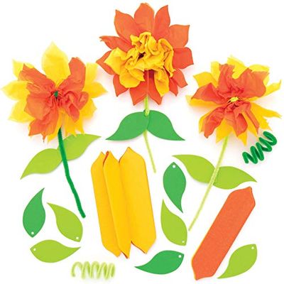 Baker Ross Daffodil Tissue Papers - Pack of 6, Craft Paper for Kids (AT583)