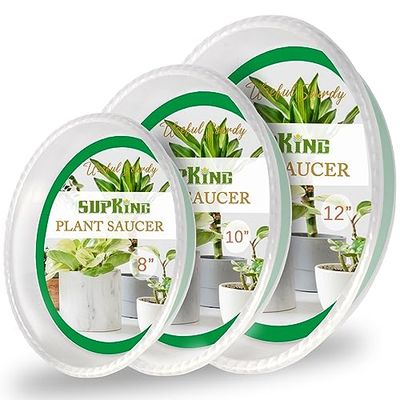 SupKing Lot de 9 soucoupes pour Plantes de 20,3 à 25,4 cm, 30,5 cm, en Plastique Transparent Durable, Plus épais, Plus Robuste, pour intérieur et extérieur