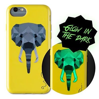 Wilma Phone Case mobiltelefonskal, elefant, i mörkret ljus, gul