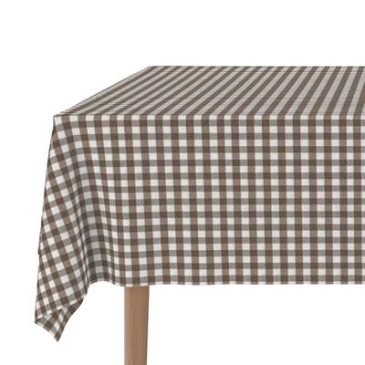 Martina Home Mantel Antimanchas CONFECCIONADO Vichy MARRÓN 220X140 CM