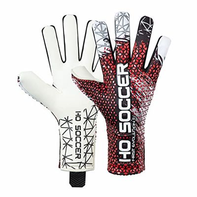 HO Soccer Pro Evolution Negative Red Guanti Portiere, Unisex, Rosso/Bianco