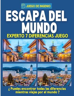 Escapa del mundo: Explora el mundo con nuestro libro de juegos de nivel experto Spot the Difference, y disfruta de un entrenamiento cerebral inmersivo a través de lugares extraordinarios.