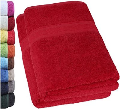 NatureMark Paquete de 2 Toallas de baño de 70 x 140 cm, Toalla de Ducha en Paquete Doble, Color: Burdeos Rojo