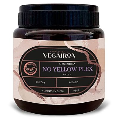 VEGAIROA. No Yellow Plex Mask Neutralises Yellow and Orange Tones Deep Moisturising Purple Pigment For Bleached Blondes Paraben Free Package Contents: 275g