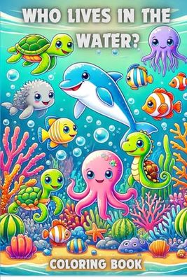 Who lives in the water?: Coloring book for kids (Who lives...? Coloring book for kids)