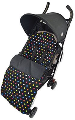 Fleece voetenzak/COSY TOES compatibel met Quinny kinderwagen Buzz Moodd Mura Zapp Multi Color punten