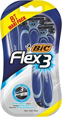 BIC Rasoio BIC Flex 3 Comfort, da uomo, confezione da 8