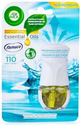 Air Wick Aparelho elétrico e substituição de ambientador automático elétrico, essência para casa com aroma de Nenuco - 1 dispositivo e 1 peça de substituição, embalagem pode variar