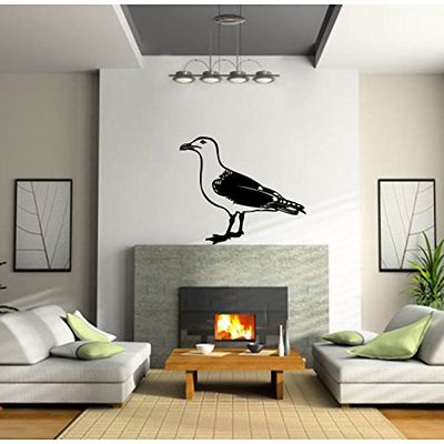 Stickers Mouette - Turquoise, L 110cm x H 92cm