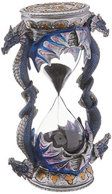 Design Toscano Death's Door Dragon Gothic Decor Standbeeld Zandloper Zandtimer, 15 cm, Polyresin, Full Color