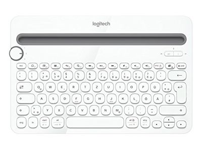 Logitech K480 Tastiera Wireless Multidispositivo per Windows, Layout Tedesco QWERTZ - Bianco