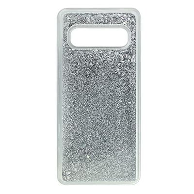 Babaco Telefoonhoesje voor Samsung S10 Liquid Glitter Effect, Zilver