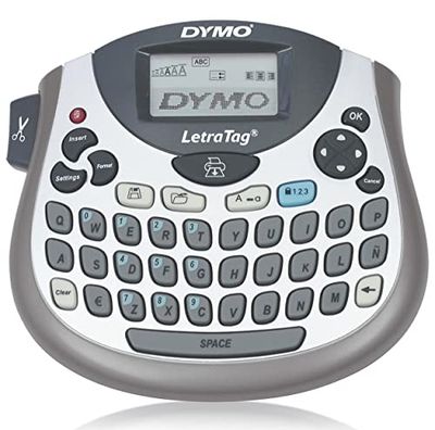 DYMO LetraTag LT-100T Etichettatrice | Macchina etichettatrice palmare | Portatile QWERTY/Display LCD a 13 caratteri | Ideale per casa o ufficio
