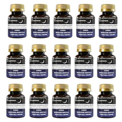 Melatonina Complesso Notte 3000 Compresse 1 al dì | con Griffonia Escolzia Triptofano Magnesio Vitamine B1 B3 B6 | Sonno Umore e Rilassamento | Non animale LA BOTTEGA DEGLI INTEGRATORI